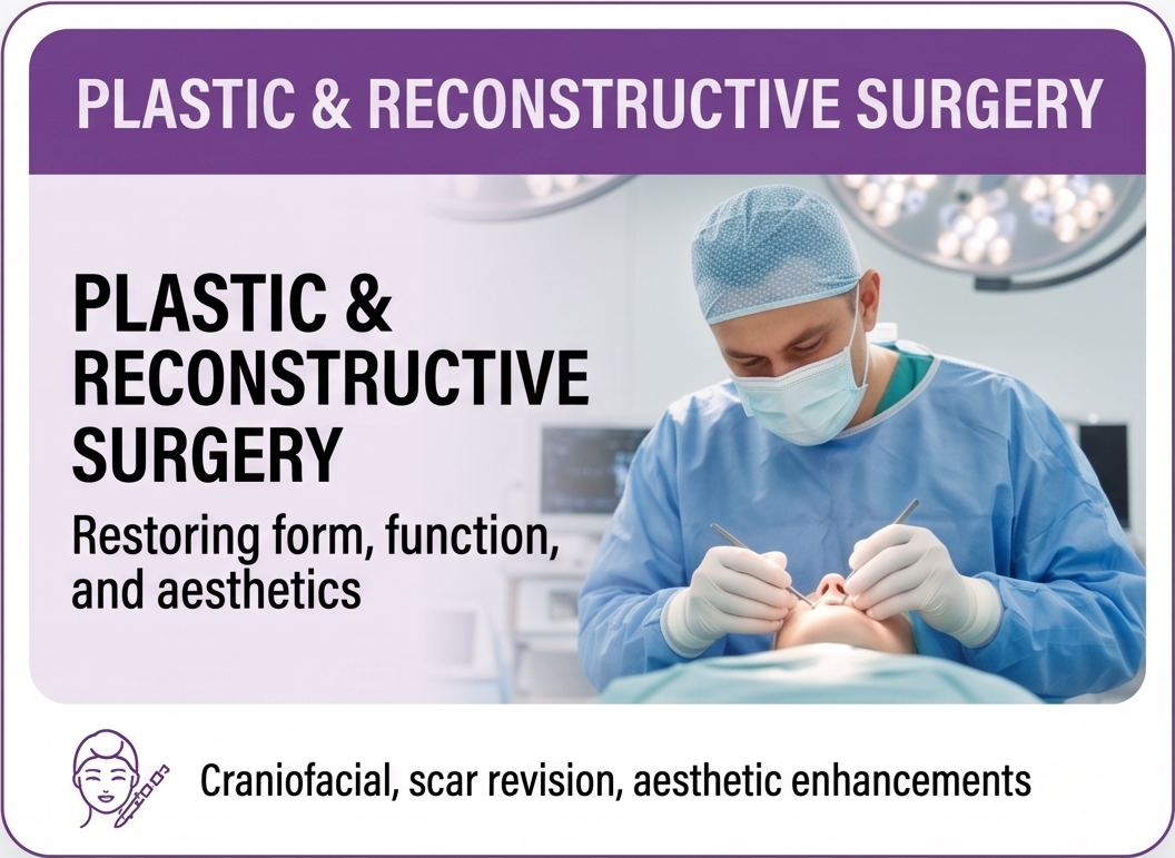Plastic surgery operation theatre setup